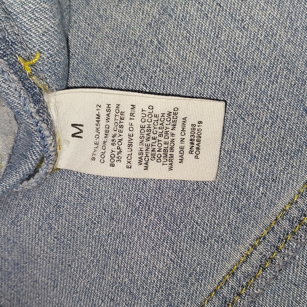 Cavalini embroidered distressed jean jacket - Picture 9 of 12